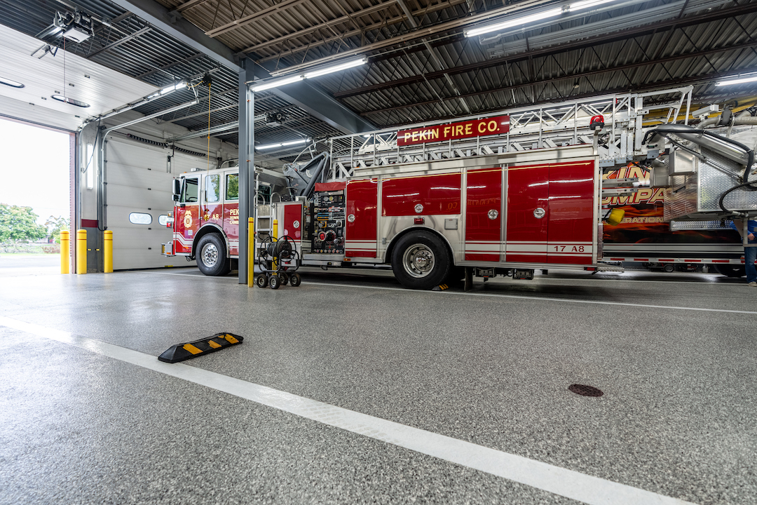 firetruck with polyurea concrete coatings